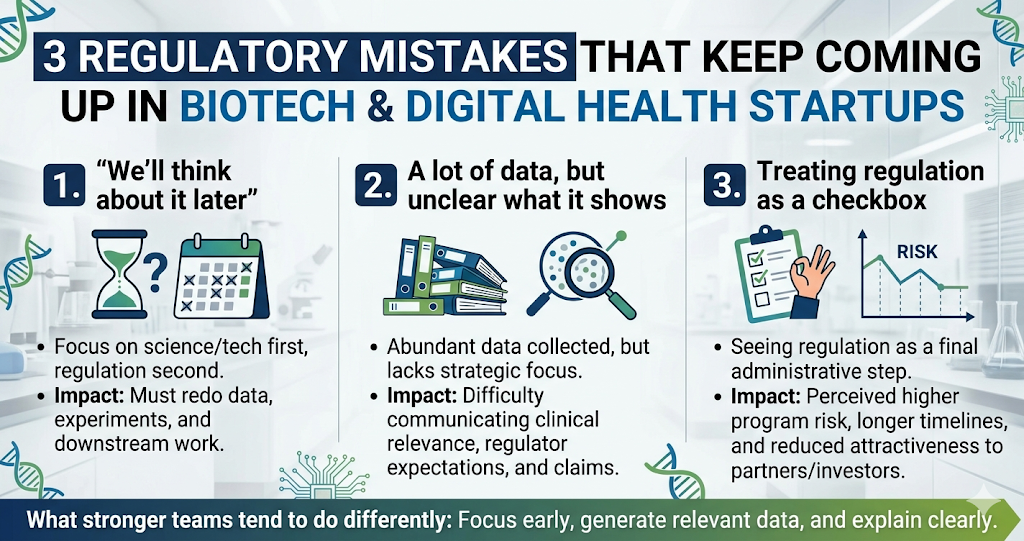 Feature image for the PXM article: 3 Regulatory Mistakes That Keep Coming Up in Biotech