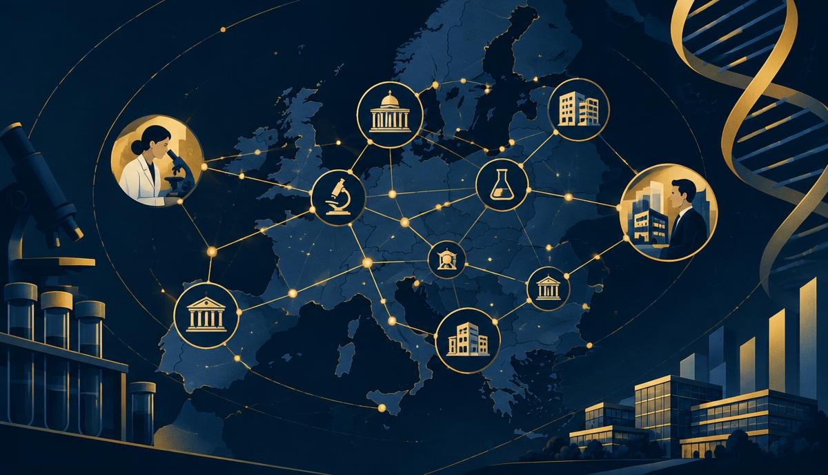 Feature image for the PXM article: Horizon Europe Health 2027 Calls Open Oct 29: Biotech Guide